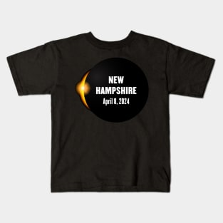 Total Solar Eclipse New Hampshire 2024 Kids T-Shirt